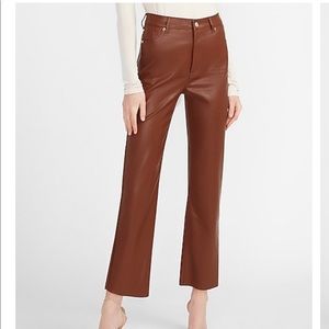 Express Brown Leather Pants